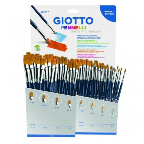 GIOTTO TAKLON ESPOSITORE PENNELLI SERIE 600 MISURE ASSORTITE CONF 96 Pz.
